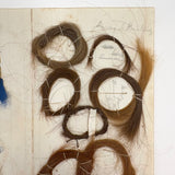 Annotated Collected Hair Locks Stitched to Paper with Handwritten Names and Notes #1, 1866