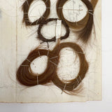 Annotated Collected Hair Locks Stitched to Paper with Handwritten Names and Notes #1, 1866