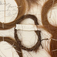 Annotated Collected Hair Locks Stitched to Paper with Handwritten Names and Notes #1, 1866