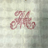 Favorite Ever Antique Child's Quilt with Heart Border and Monogram on Reverse