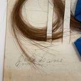Annotated Collected Hair Locks Stitched to Paper with Handwritten Names and Notes #1, 1866
