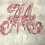 Favorite Ever Antique Child's Quilt with Heart Border and Monogram on Reverse