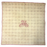 Favorite Ever Antique Child's Quilt with Heart Border and Monogram on Reverse