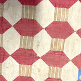 Favorite Ever Antique Child's Quilt with Heart Border and Monogram on Reverse