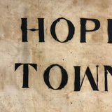 Gorgeous Old Hopkinton Town Team Stencil Painted Banner