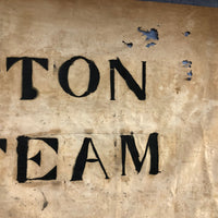 Gorgeous Old Hopkinton Town Team Stencil Painted Banner