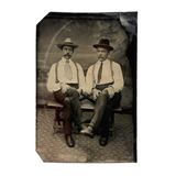 Karl Apin (Blind) and Robert Leclais, Latvian Immigrants in Cleveland, Ohio, 1904 Tintype