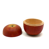 SOLD Beautiful Condition Old Turned Wooden Red Apple Box