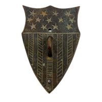 Antique Union Shield Escutcheon Plate (for Door Latch)