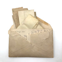 Exactly As Found: 1850s Envelop Filled with Seven Wrapped and Labeled Hair Samples