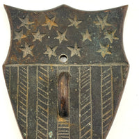 Antique Union Shield Escutcheon Plate (for Door Latch)