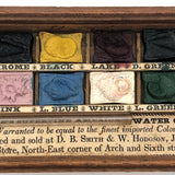c. 1830s, Very Rare Osborne's Superfine American Watercolors Travel Set