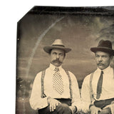 Karl Apin (Blind) and Robert Leclais, Latvian Immigrants in Cleveland, Ohio, 1904 Tintype