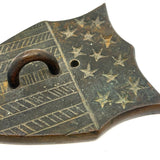 Antique Union Shield Escutcheon Plate (for Door Latch)
