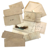 Exactly As Found: 1850s Envelop Filled with Seven Wrapped and Labeled Hair Samples