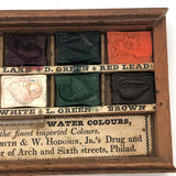 c. 1830s, Very Rare Osborne's Superfine American Watercolors Travel Set