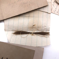 Exactly As Found: 1850s Envelop Filled with Seven Wrapped and Labeled Hair Samples