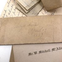 Exactly As Found: 1850s Envelop Filled with Seven Wrapped and Labeled Hair Samples