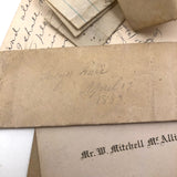 Exactly As Found: 1850s Envelop Filled with Seven Wrapped and Labeled Hair Samples