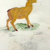 Caleb Cope's Most Wonderful Earlyish 19th Century Notebook with Many Watercolors and Schoolwork