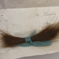 Exactly As Found: 1850s Envelop Filled with Seven Wrapped and Labeled Hair Samples