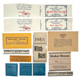 Mixed Lot of Shaker Paper Labels, 19th Century to Later 20th