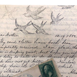 Dear Mother, 1882 Letter with Sweet Little Drawings