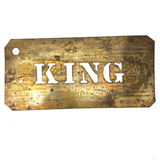 Antique Brass KING Apple Stencil, H.L McPherson, Boston