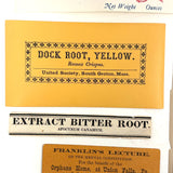 Mixed Lot of Shaker Paper Labels, 19th Century to Later 20th