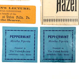 Mixed Lot of Shaker Paper Labels, 19th Century to Later 20th