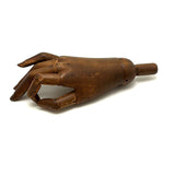 SOLD Antique Jointed Mannequin Hand with Very Rich Patina