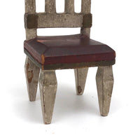 Early 20th C. Handmade Dollhouse Chair with Great Details