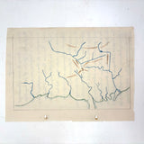 1938 German Geography Notebook with Tons of Notes and Many Hand-drawn Maps
