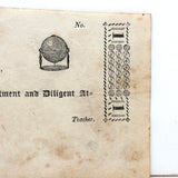 Testimony of Approbation for Maralyn, Unusual Early 19th Century Letterpress Reward of Merit