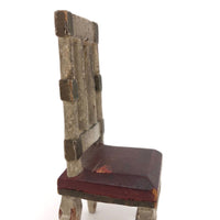 Early 20th C. Handmade Dollhouse Chair with Great Details