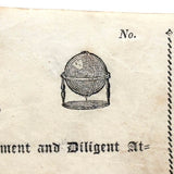 Testimony of Approbation for Maralyn, Unusual Early 19th Century Letterpress Reward of Merit