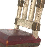 Early 20th C. Handmade Dollhouse Chair with Great Details