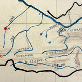 1938 German Geography Notebook with Tons of Notes and Many Hand-drawn Maps