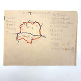 1938 German Geography Notebook with Tons of Notes and Many Hand-drawn Maps