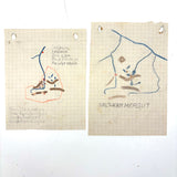 1938 German Geography Notebook with Tons of Notes and Many Hand-drawn Maps