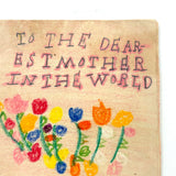 To the Dearest Mother in the World, Roberta's Completely Charming Crayoned Card with Best Lettering