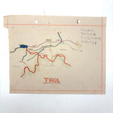 1938 German Geography Notebook with Tons of Notes and Many Hand-drawn Maps