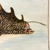 Another Stunning Hybrid: Twice Watercolored 1794 Shaw & Nodder Copper Engraving of Streaked Lophius