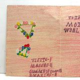 To the Dearest Mother in the World, Roberta's Completely Charming Crayoned Card with Best Lettering