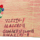 To the Dearest Mother in the World, Roberta's Completely Charming Crayoned Card with Best Lettering