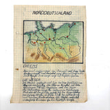 1938 German Geography Notebook with Tons of Notes and Many Hand-drawn Maps