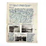 1938 German Geography Notebook with Tons of Notes and Many Hand-drawn Maps