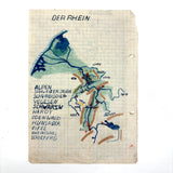 1938 German Geography Notebook with Tons of Notes and Many Hand-drawn Maps