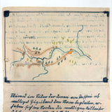 1938 German Geography Notebook with Tons of Notes and Many Hand-drawn Maps