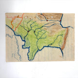 1938 German Geography Notebook with Tons of Notes and Many Hand-drawn Maps